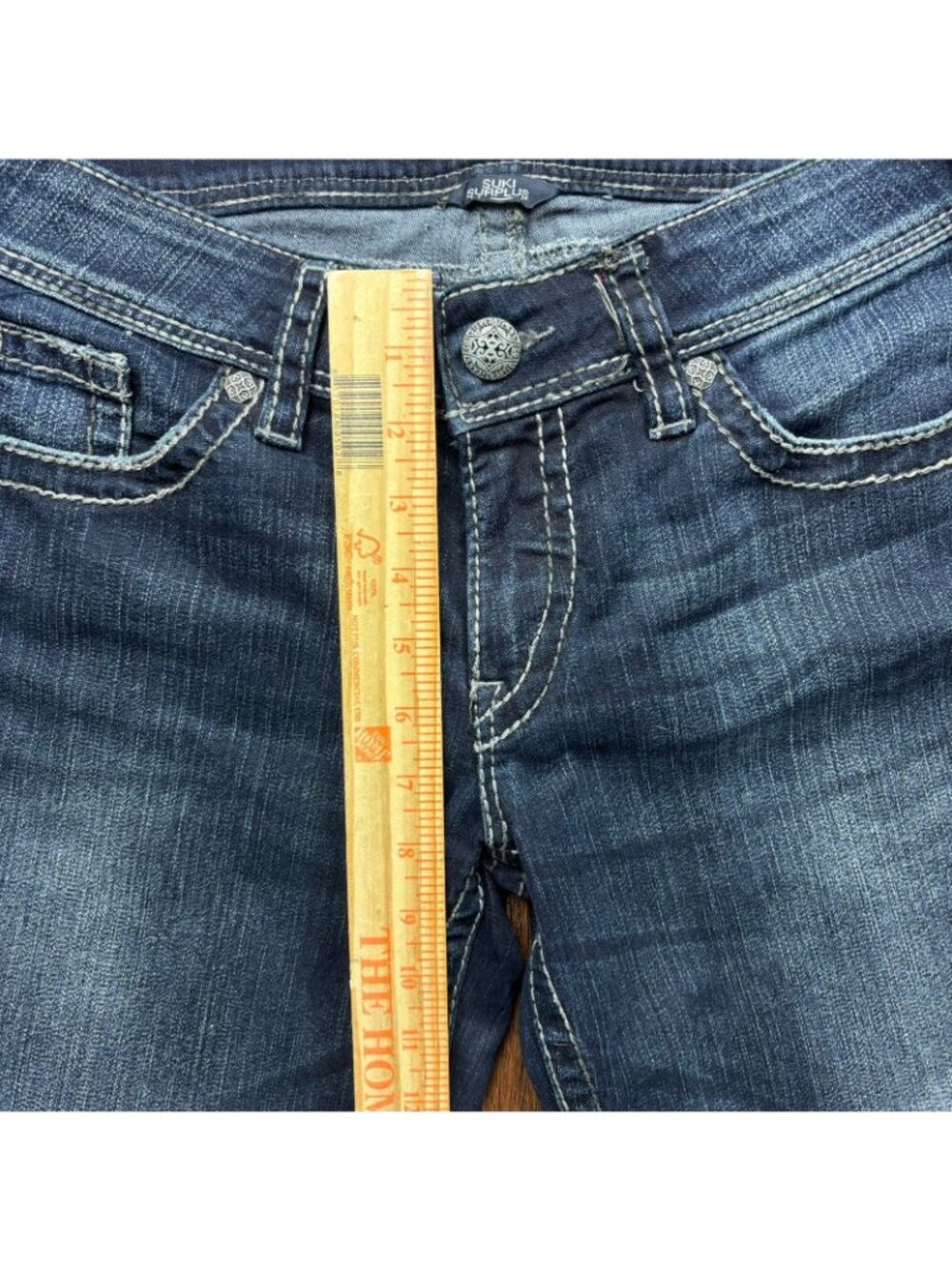 Silver Suki Surplus Bootcut Jeans Distressed Dark Wash Women’s Size W29 L32 - Picture 8 of 12